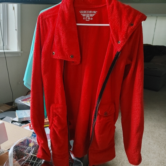 Obermeyer Fleece Jacket Small Snap Pocket Sinch Sides Cozy - Picture 2 of 5